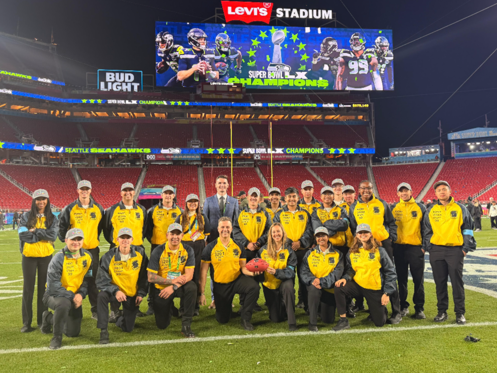Cadets at Superbowl LX supporting onfield operations