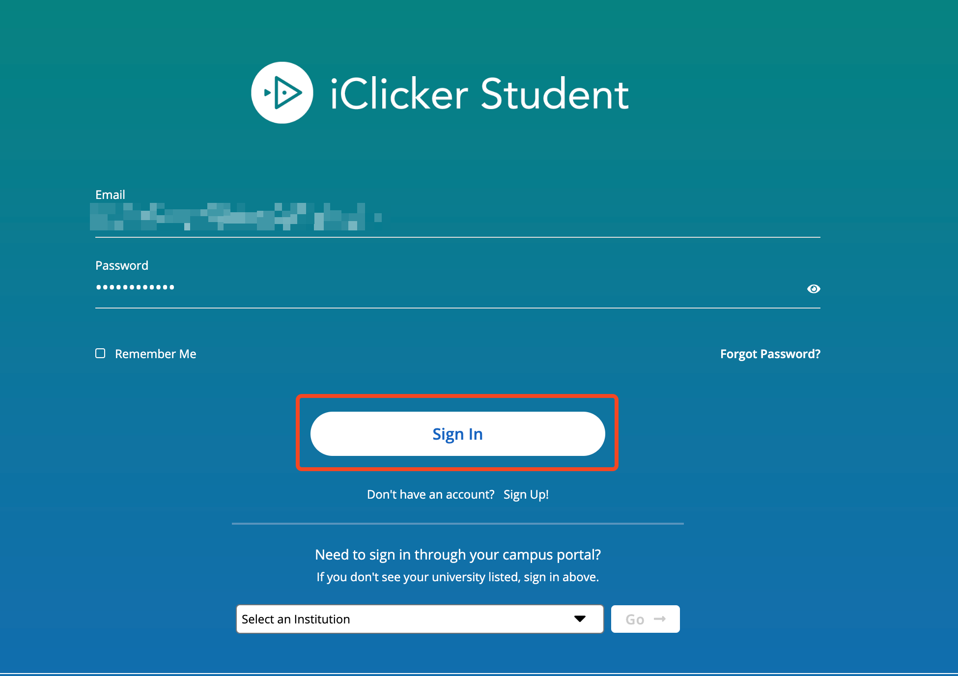 sign in using you id and password