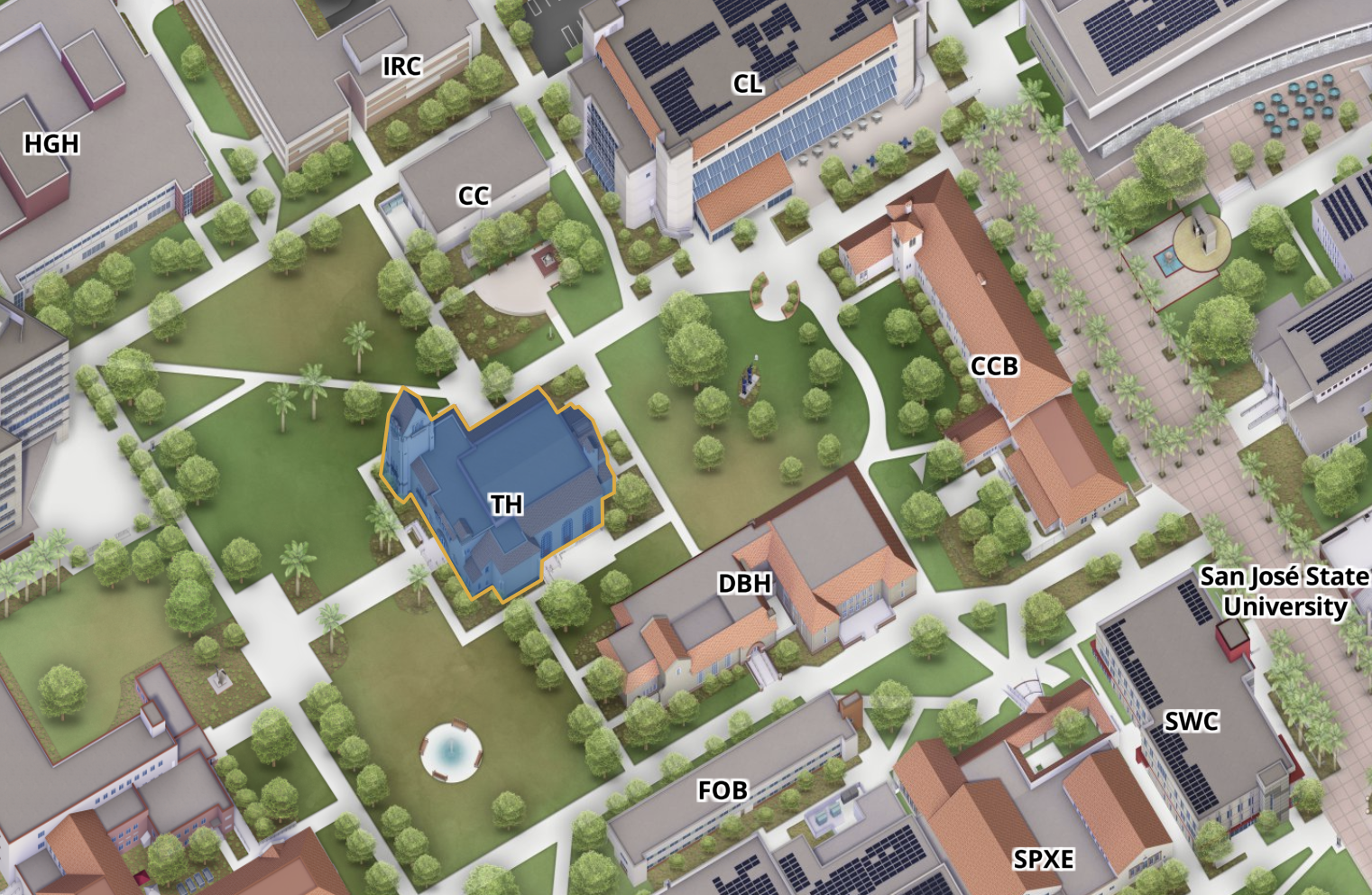 Tower Hall on SJSU Map