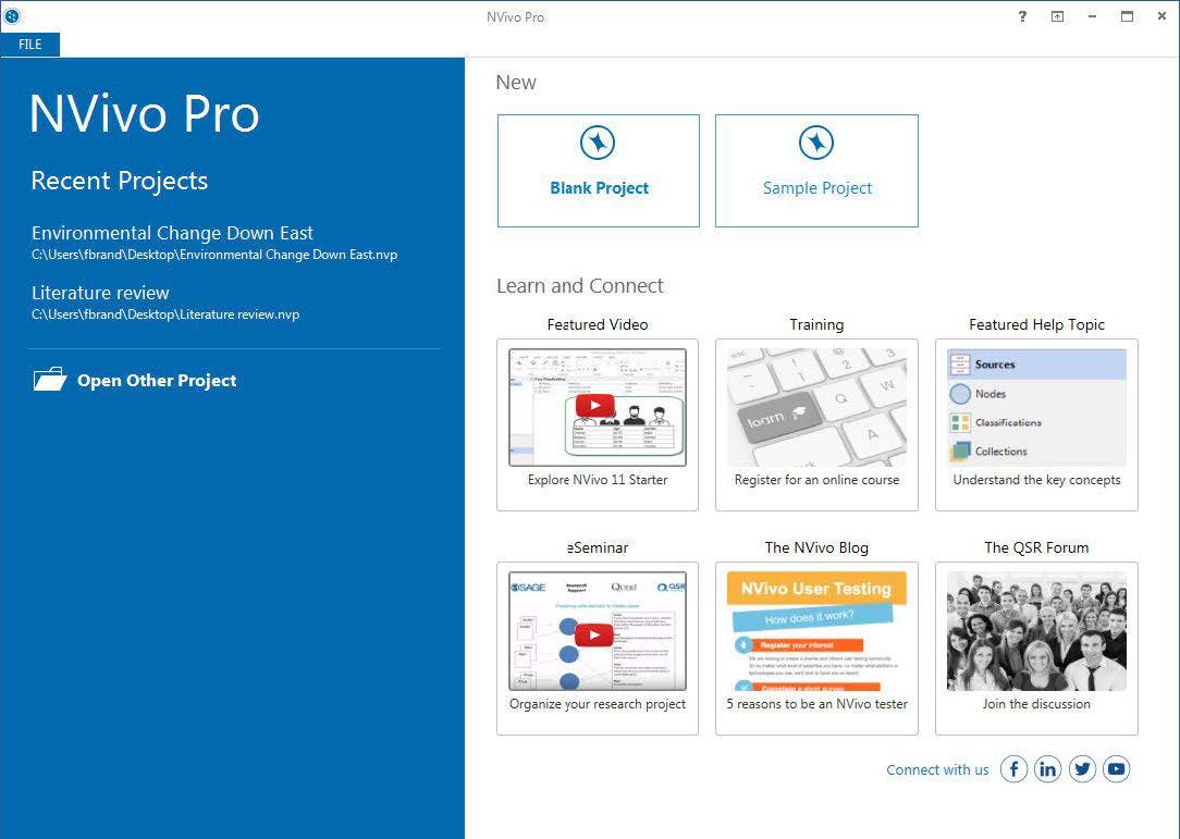 How to create a new project in NVivo for Windows-image