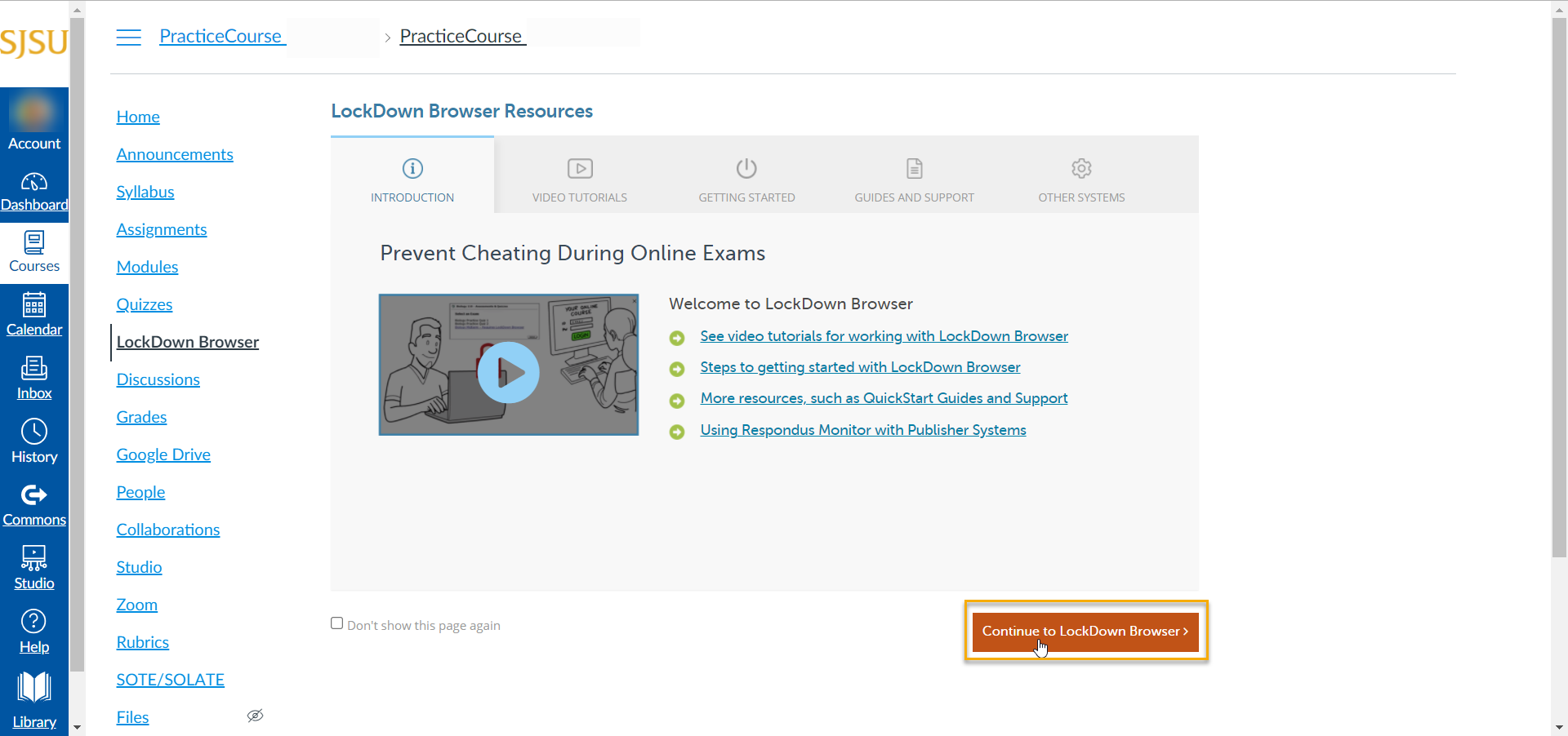 Instructor Guide to Using Respondus LockDown Browser after Copying a Canvas Course image 04