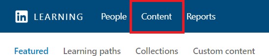 LinkedIn Learn Content Button