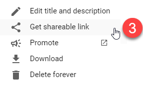 Get shareable link 