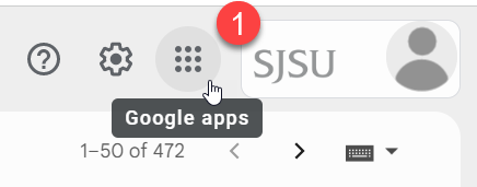 Google apps waffle 9 dot menu in Gmail