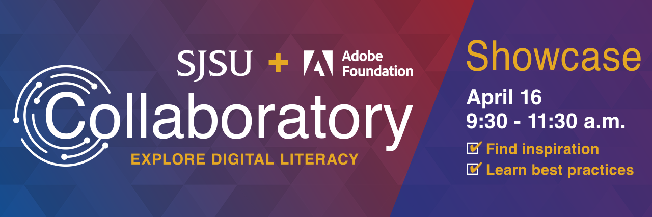 banner for faculty showcase for SJSU collaboratory