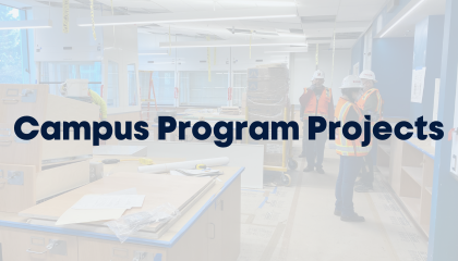 Campus program projects icon tittle card