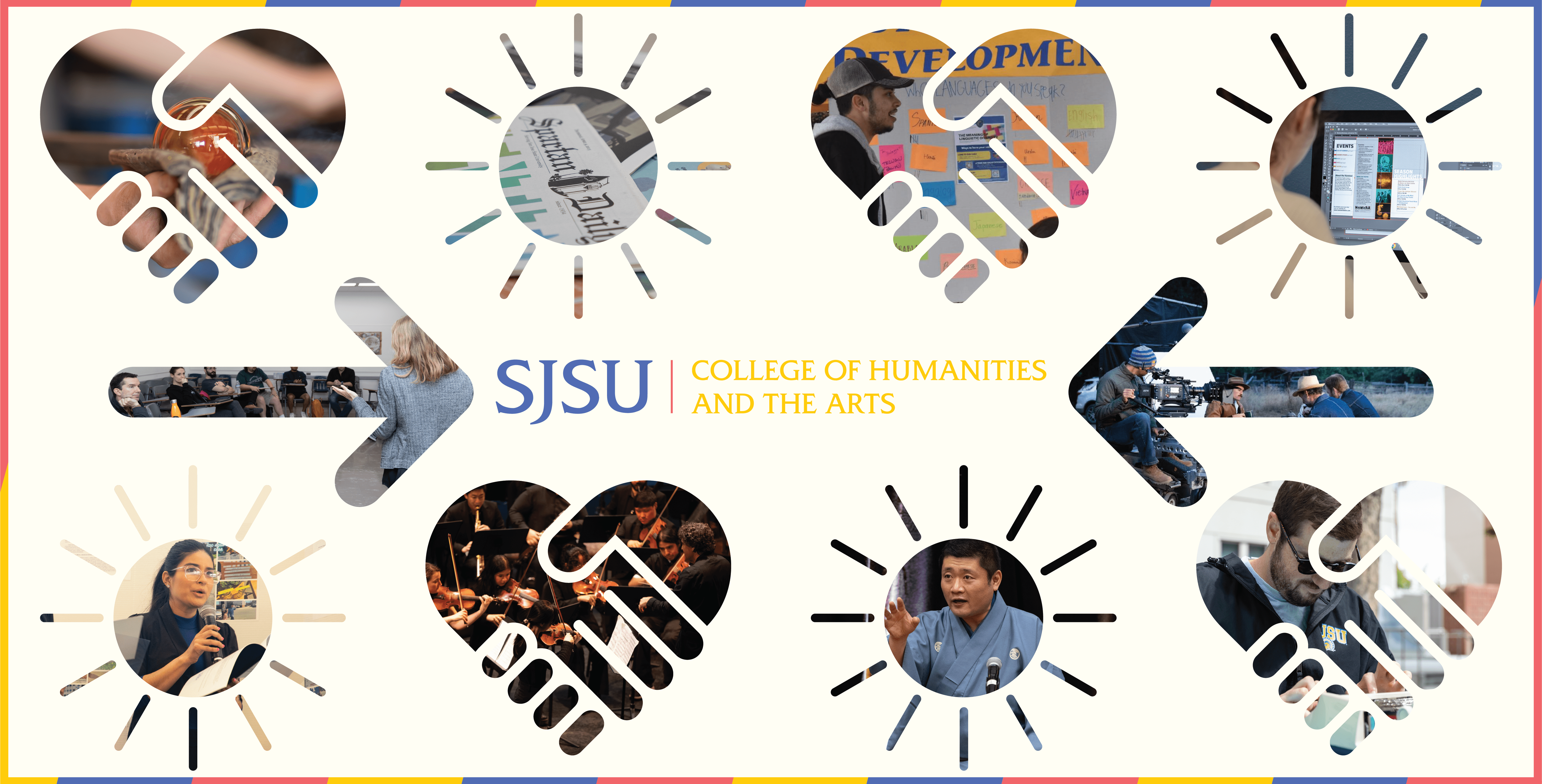 Collage of Ten Humanities and Arts Related Images