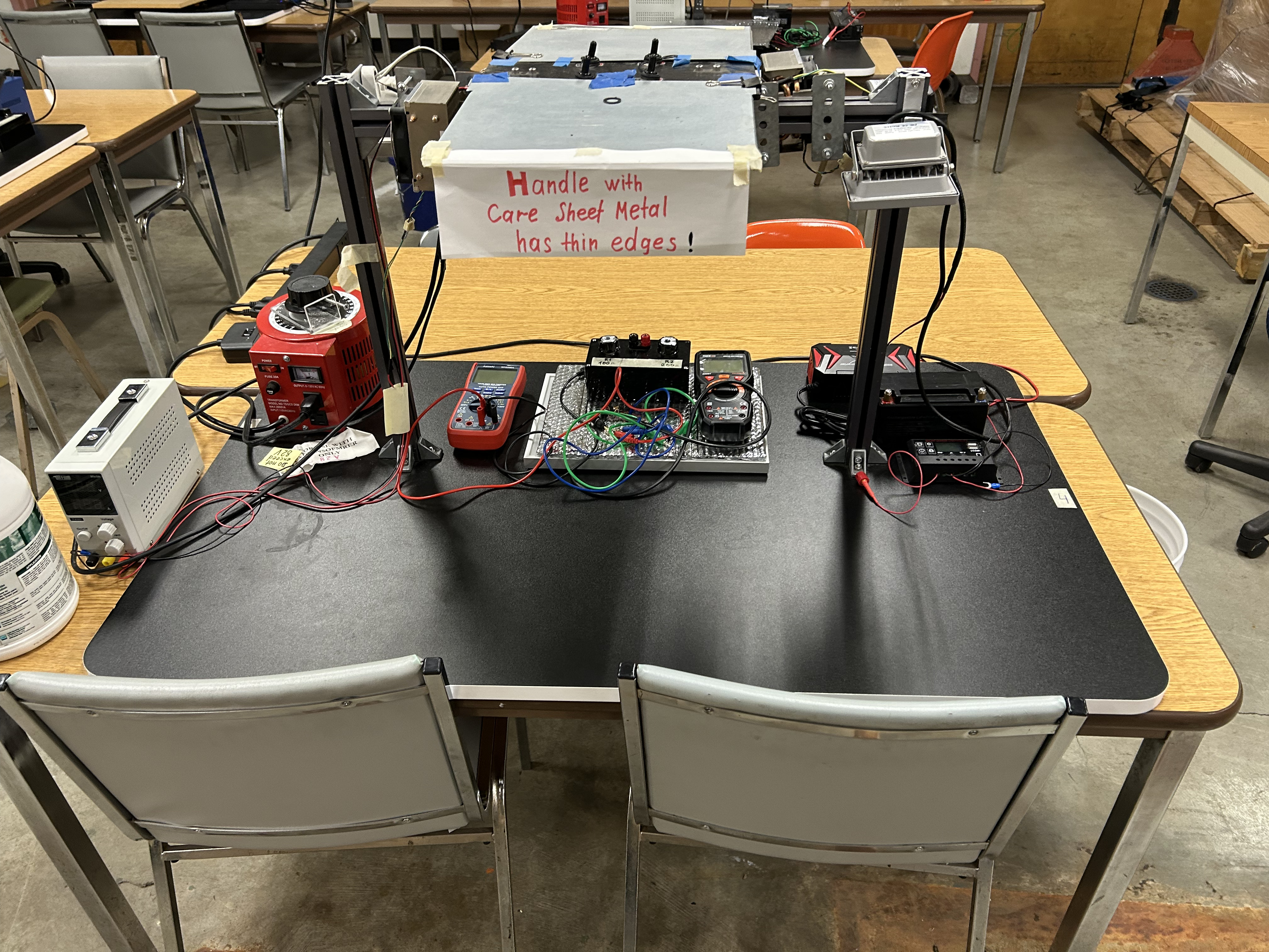 desk and lab materials