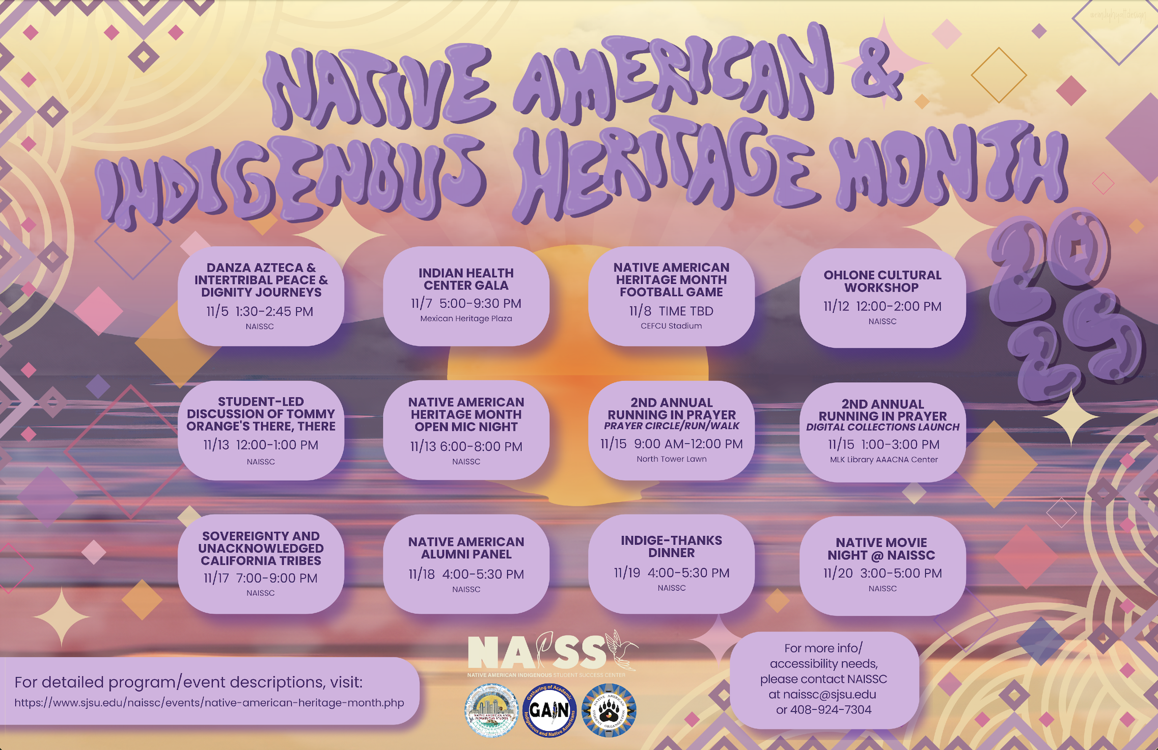 Native American Heritage Calendar 2025