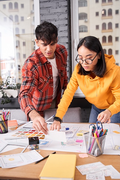 Two Students Working
