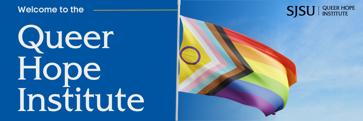 queer hope institute with lgbtqia flag