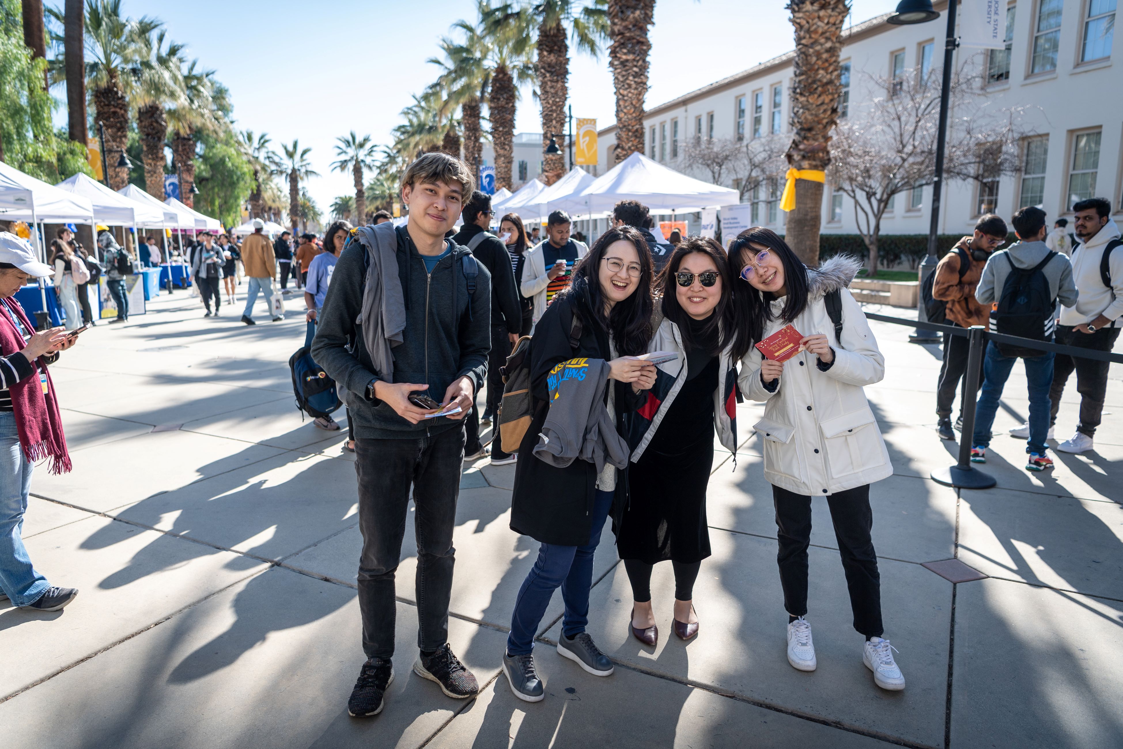 Students at College fair