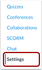 Canvas Course Settings