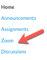 Zoom on left navigation menu in Canvas.