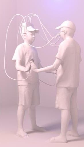 Eddson Jose two figures connected by wires