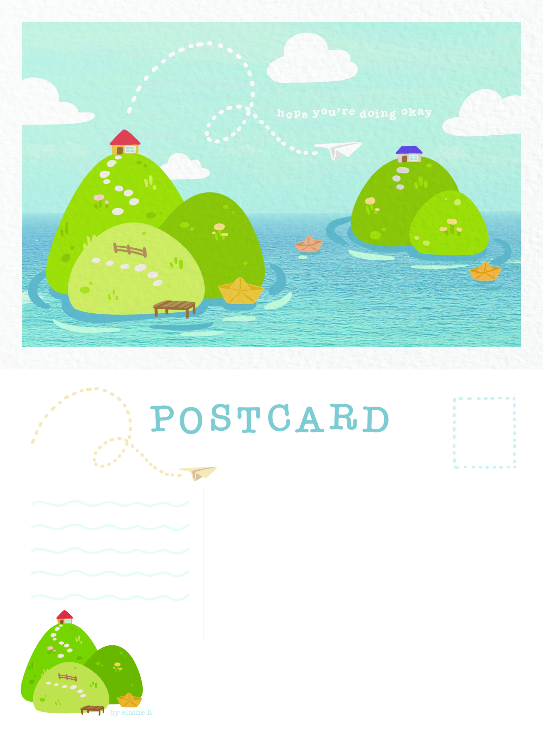 Elaine Li islands with paper airplane
